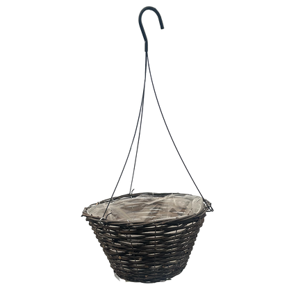 Hanging basket made with Rattan and metal hanger 