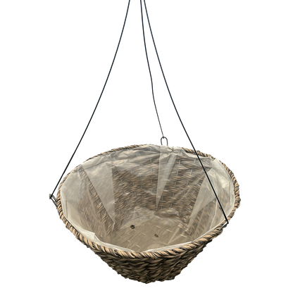 Polylined hanging basket