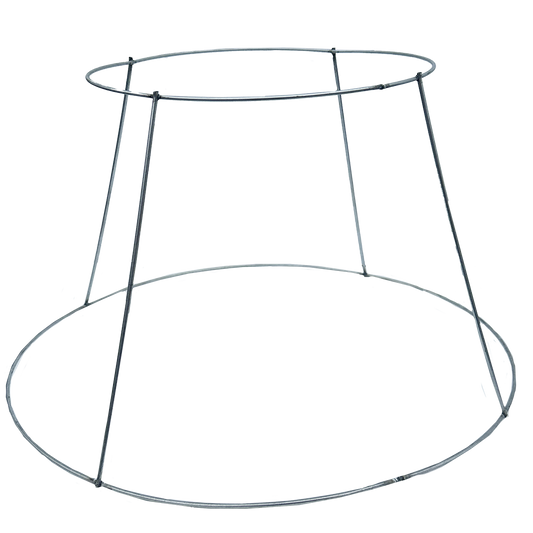 Galvanized metal cone hanging basket stand