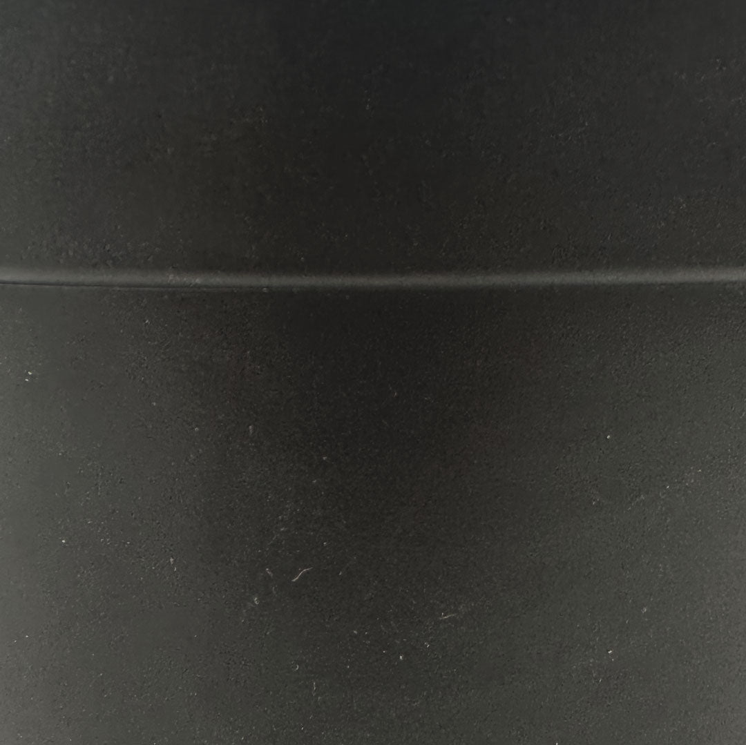 closeup of solid black pot