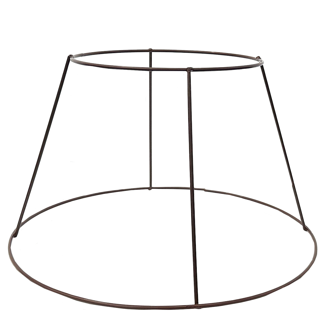 Black round circular stand for a cone basket 