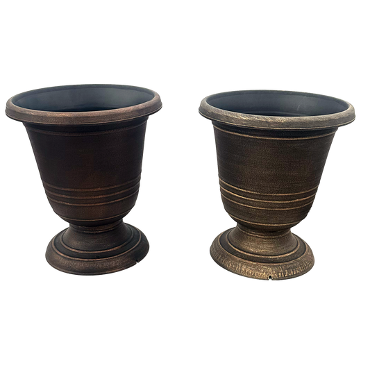 Two urn planters