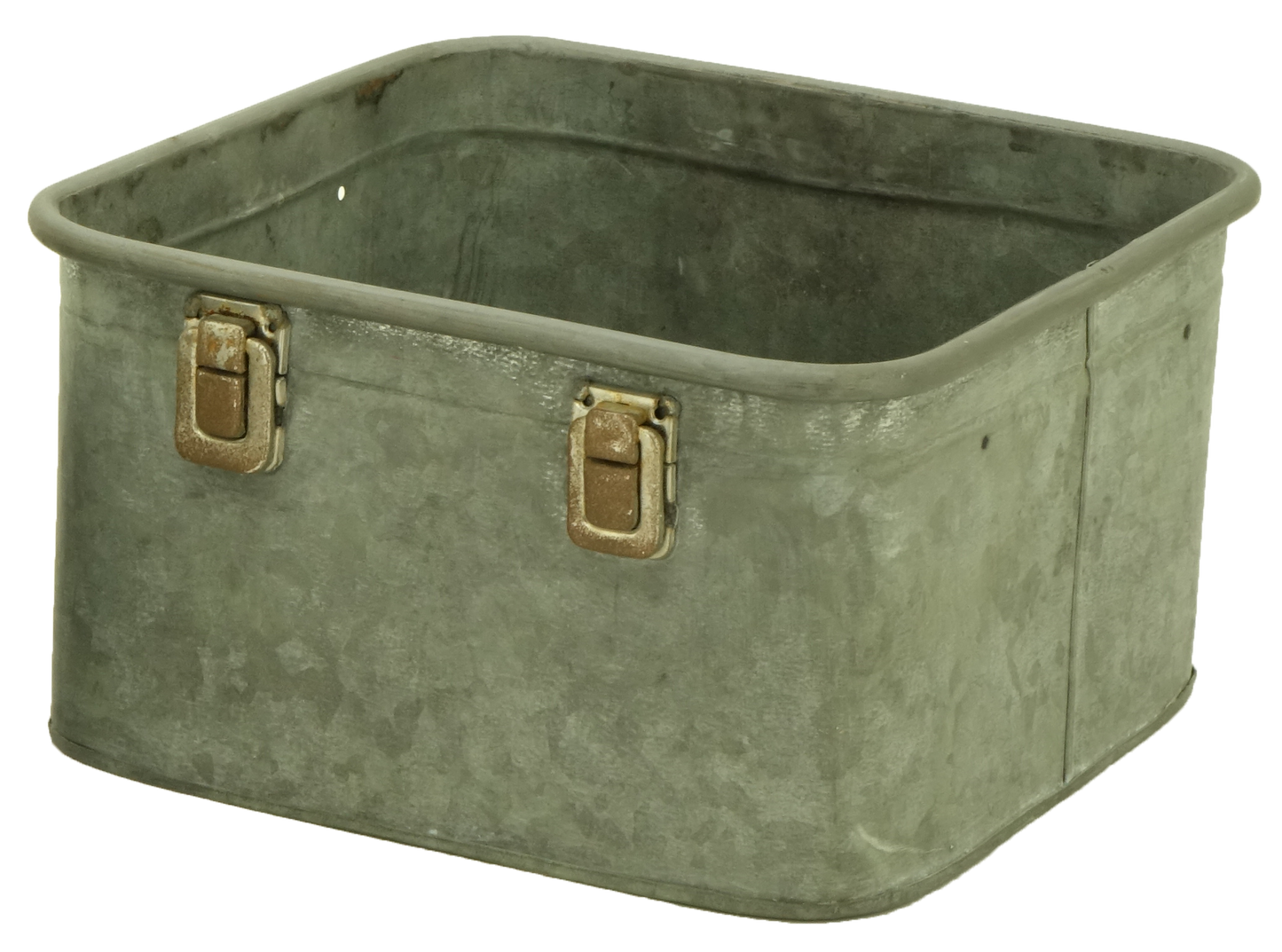 7.5" Zinc Metal Square Planter with Hinges 24/Case