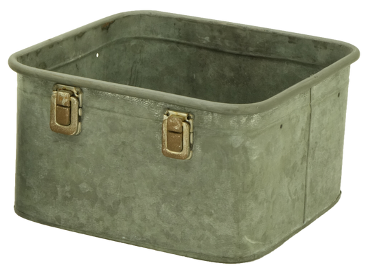 7.5" Zinc Metal Square Planter with Hinges 24/Case